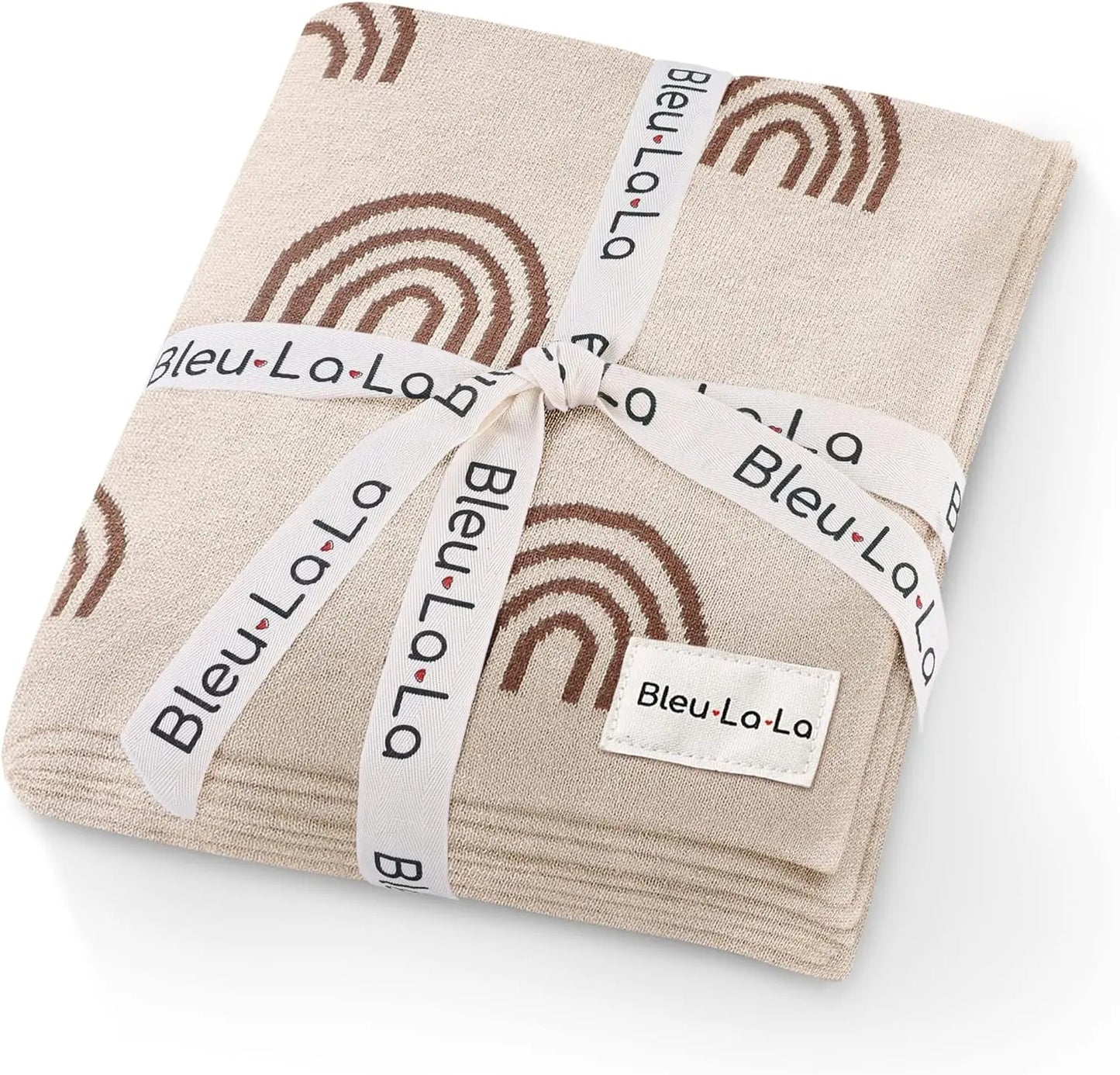 Rainbow Knit Swaddle Blankets Made from 100 Percent OEKO Tex Certified Cotton Bleu La La Everetts Place: Online Boutique