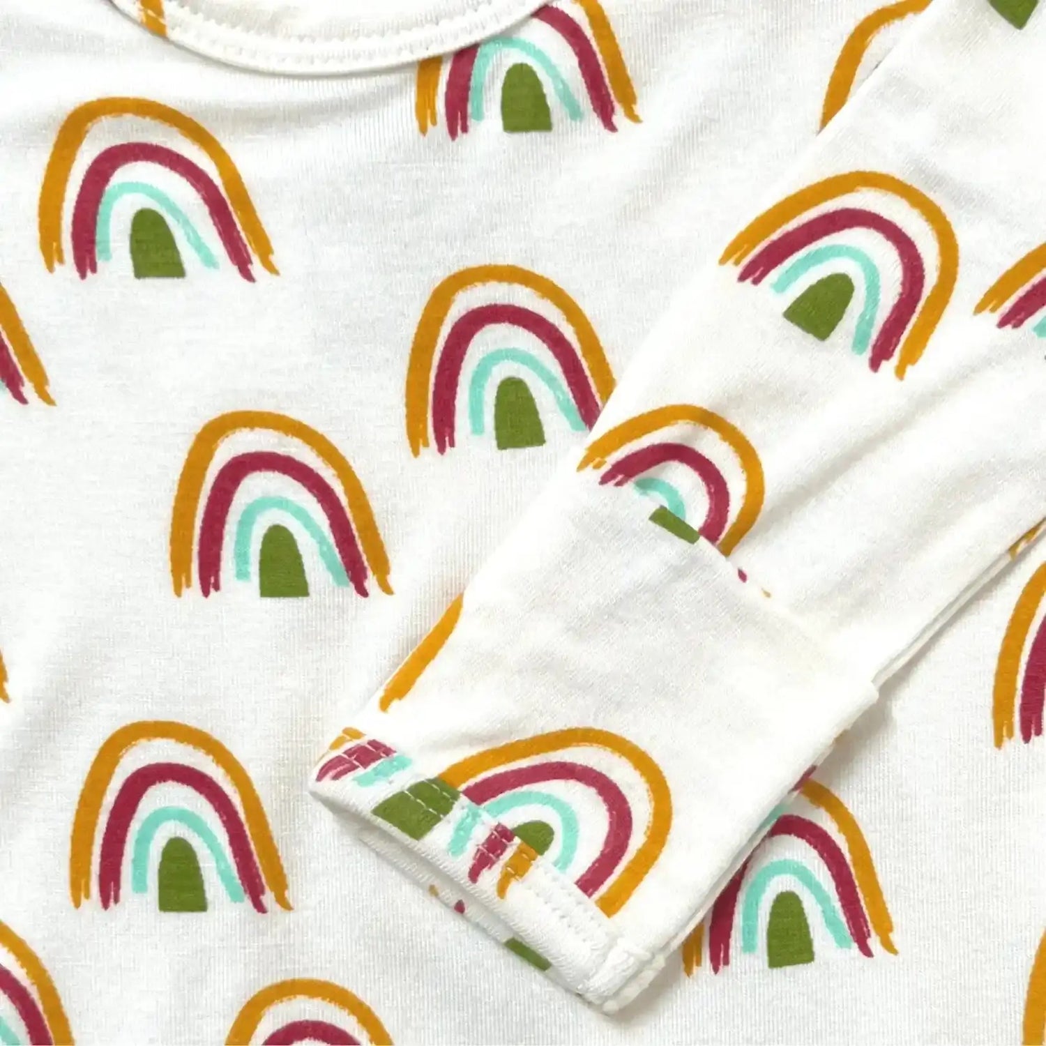 Kolorful Rainbow Newborn Bamboo Gown and Hat Set Gender Neutral Soft Comfortable - Apparel & Accessories > Clothing > Baby & Toddler Clothing > Baby & Toddler Sleepwear Newborn Gown