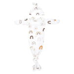 Three Little Tots Rainbow Newborn Knotted Baby Gown - 