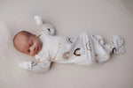 Three Little Tots Rainbow Newborn Knotted Baby Gown - 