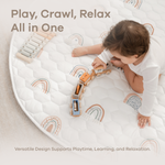 Rainbow Play Mat With Non Slip Bottom For Baby Crawling Comfy Cubs Everetts Place: Online Boutique