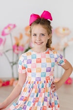 Mila & Rose ® Rainbow Ribbons Pocket Twirl Dress Short Sleeve Toddlers - Everetts Place Boutique - 