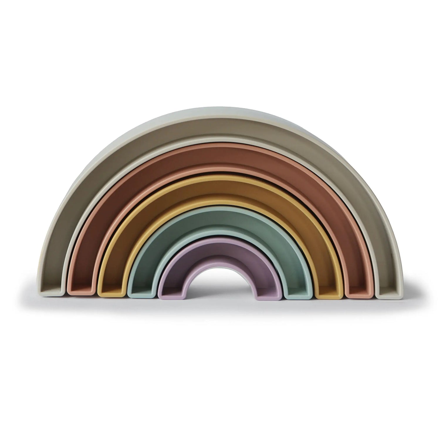 Mushie Rainbow Stacker Toy from Danish Hygge Collection for Learning and Play - Baby & Toddler > Baby Toys & Activity Equipment > Sorting & Stacking Toys toys