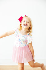 Rainbow Vibes Short Sleeve Twirl Dance Leotard for Girls Mila & Rose ® Everetts Place: Online Boutique