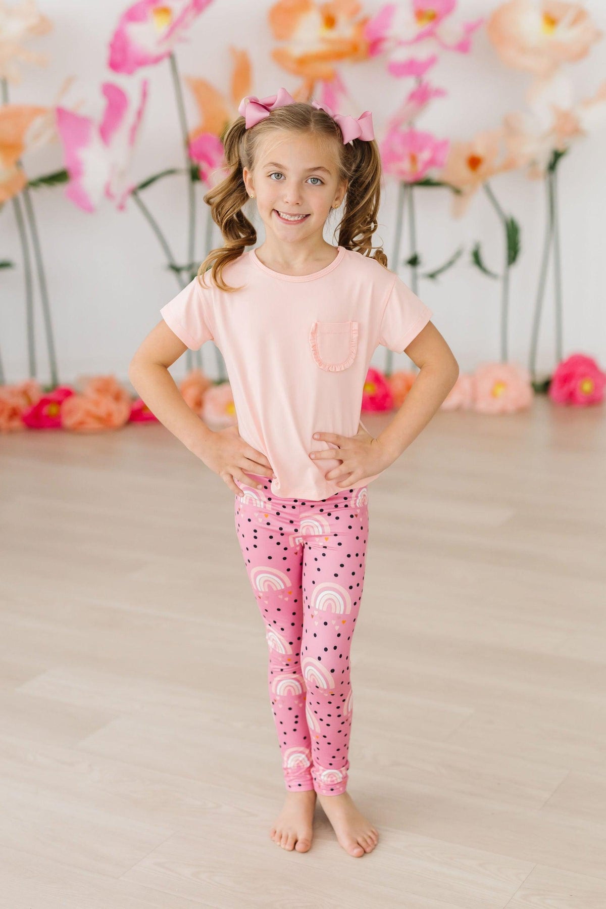 Mila & Rose Rainbow Wishes colorful baby leggings.