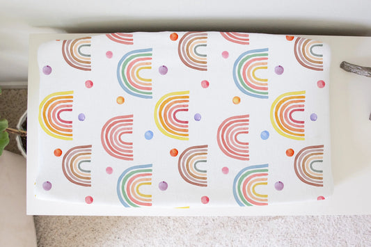 Changing Pad Cover - Rainbow Honey Lemonade