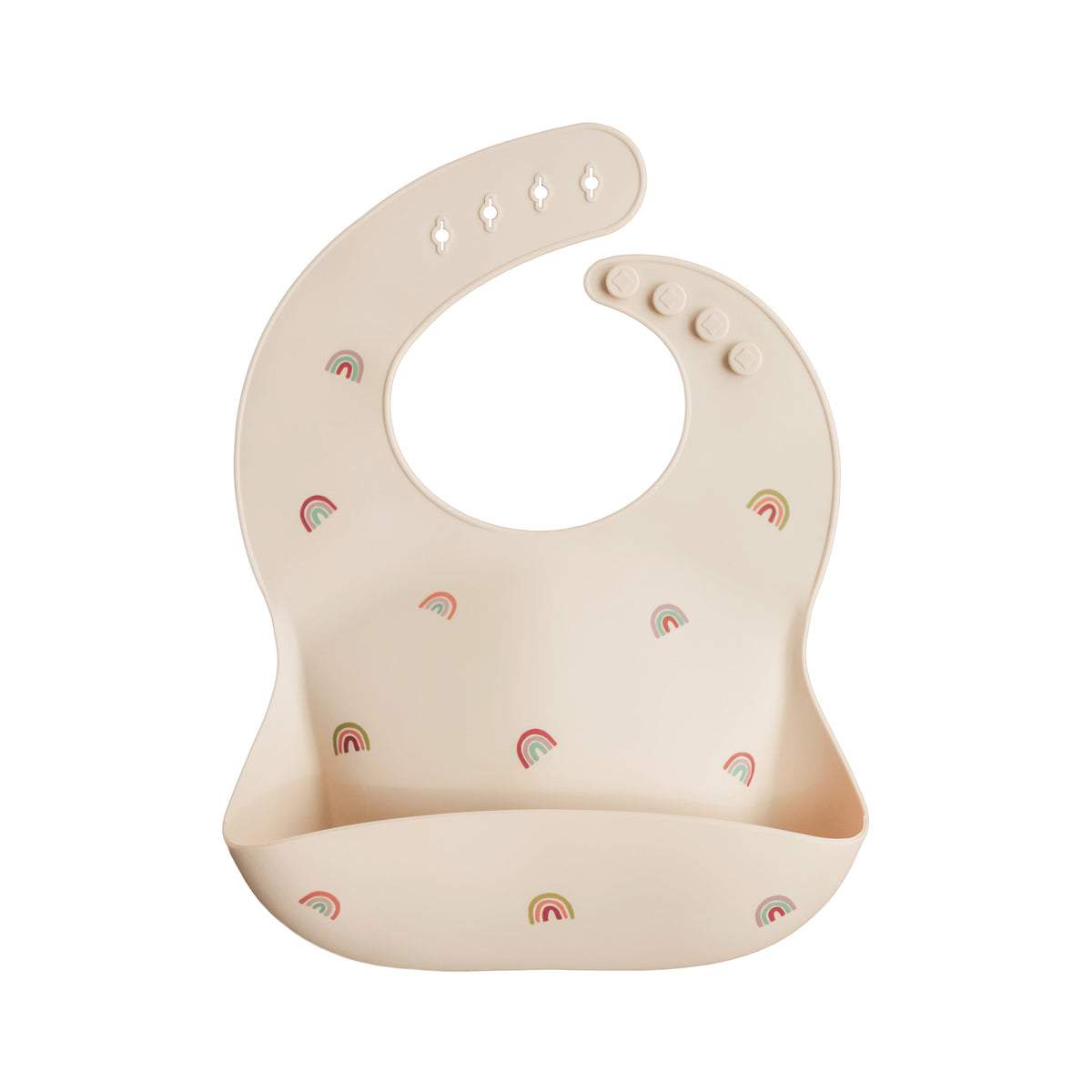 Silicone Baby Bib, Polka Dot Print by Mushie
