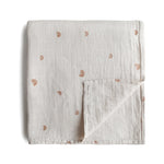 Mushie Organic Cotton Muslin Swaddle Blanket for Baby Cuddling and Nursing - Baby & Toddler > Swaddling & Receiving Blankets Swaddle