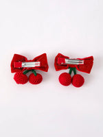 Rylee Faith Designs Red Cherry Hairpin Elegant Hair Accessory for Charming Hairstyles - Apparel & Accessories > Clothing Accessories > Hair Accessories > Hair Pins, Claws & Clips Bows