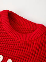Rylee Faith Designs Red Christmas Girls Merry Pullover Sweater Holiday Gift - Everetts Place Boutique - 