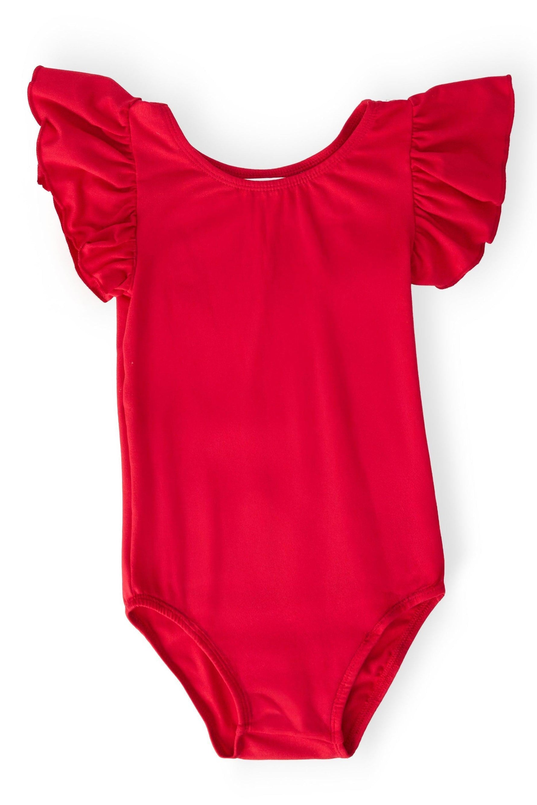 Red Flutter Sleeve Leotard for Toddler Girls Ballet Mila & Rose ® Everetts Place: Online Boutique