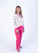 Bubble Baby Red Panda | Adult Long Sleeve Henley - 