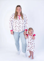 Bubble Baby Red Panda | Adult Long Sleeve Henley - 