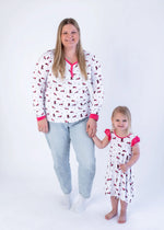 Bubble Baby Red Panda | Adult Long Sleeve Henley - 