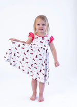 Bubble Baby Red Panda | Toddler Flutter Dress - 