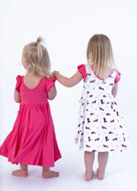 Bubble Baby Red Panda | Toddler Flutter Dress - 