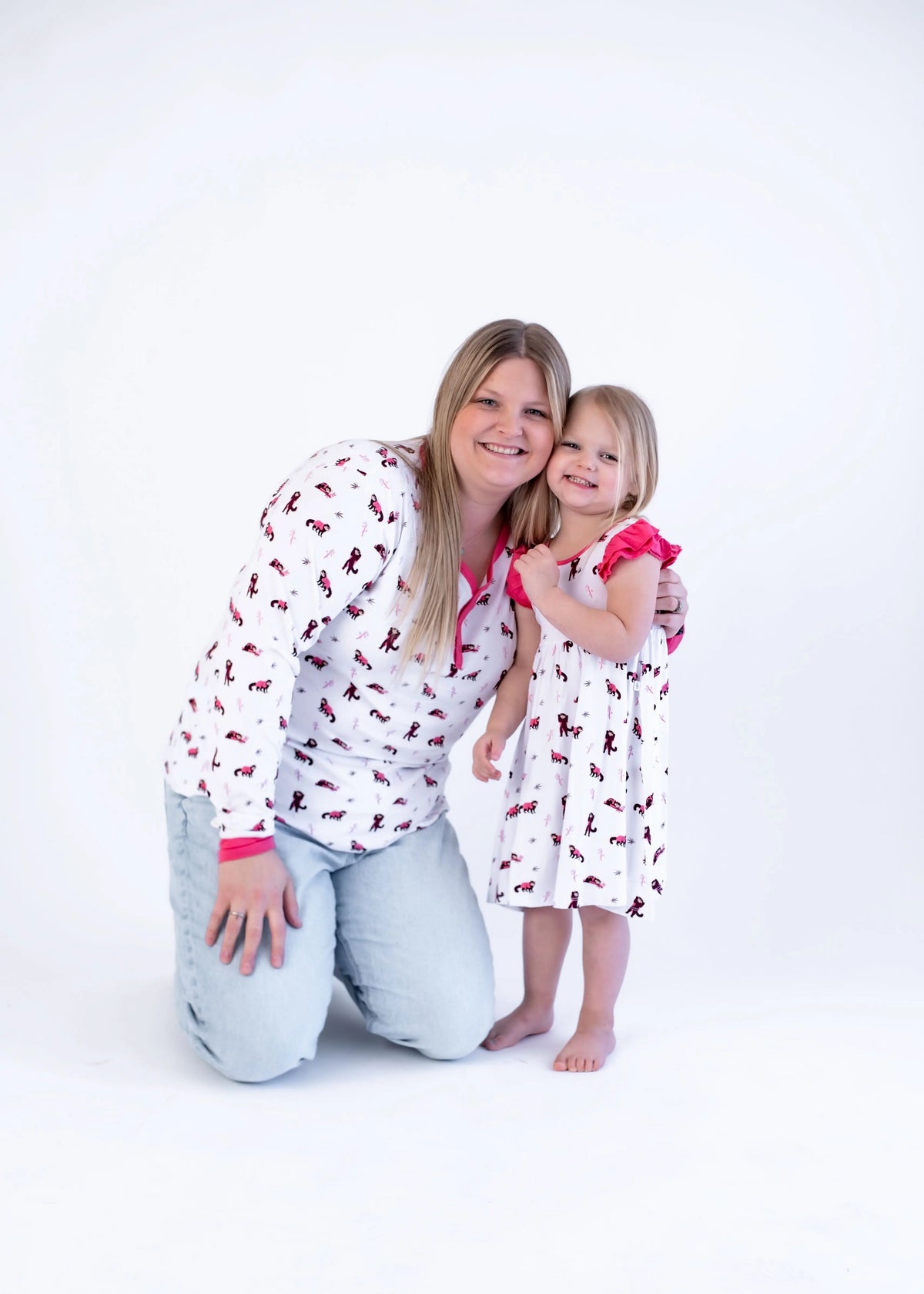 Bubble Baby Red Panda | Toddler Flutter Dress - 