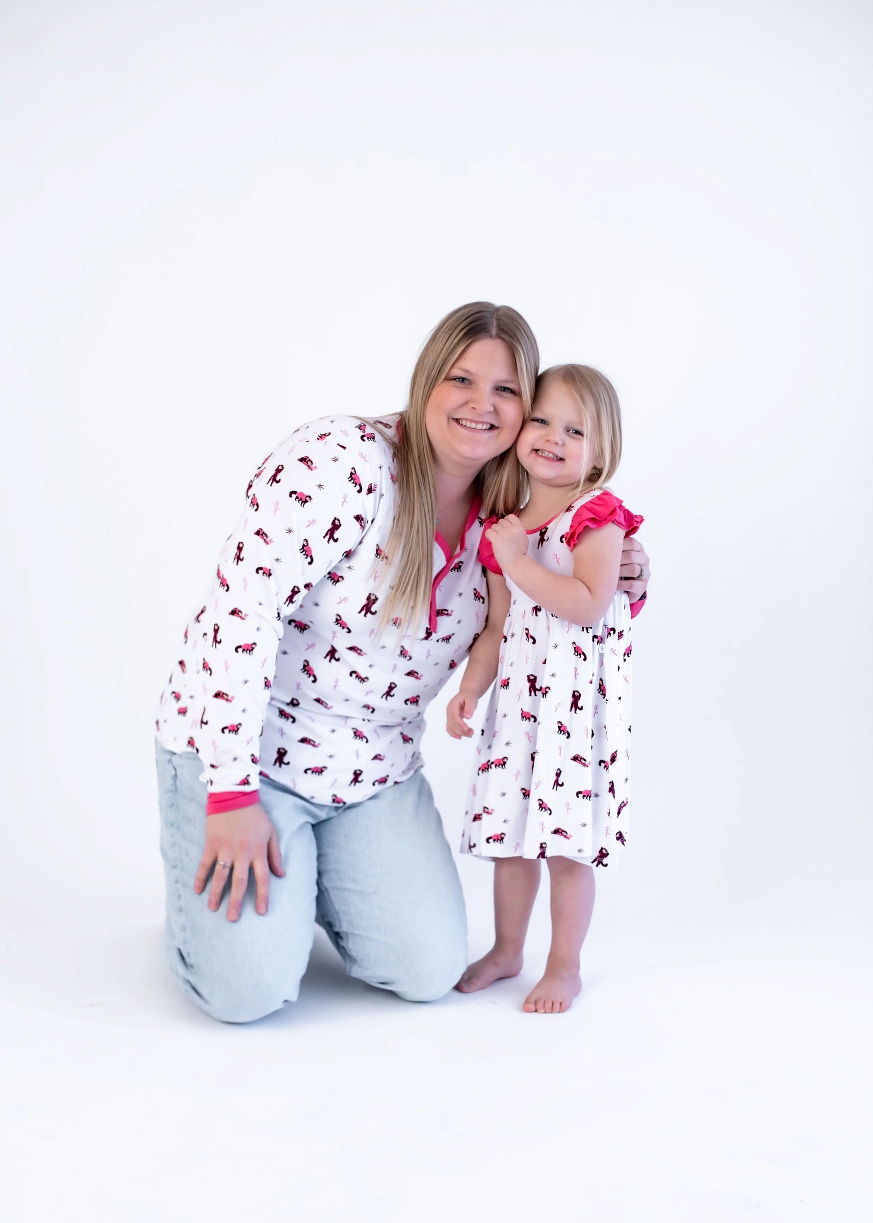 Bubble Baby Red Panda | Toddler Flutter Dress - 