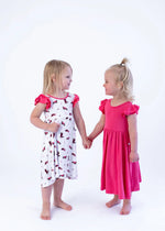 Bubble Baby Red Panda | Toddler Flutter Dress - 