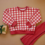 Little Joy Co. Red Plaid Christmas Tree Crewneck Sweatshirt - Everetts Place Boutique - 