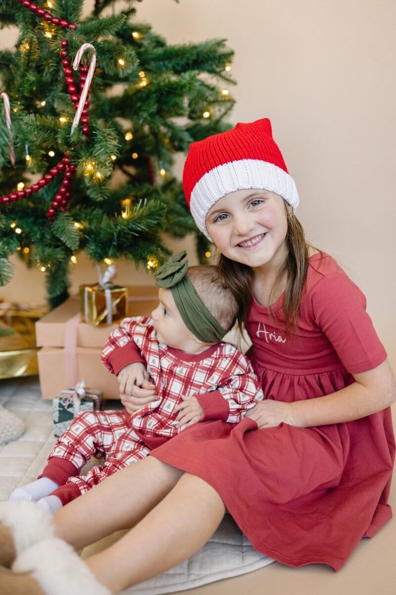 Little Joy Co. Red Plaid Christmas Tree Joggers - Everetts Place Boutique - 