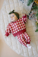 Little Joy Co. Red Plaid Christmas Tree Joggers - Everetts Place Boutique - 