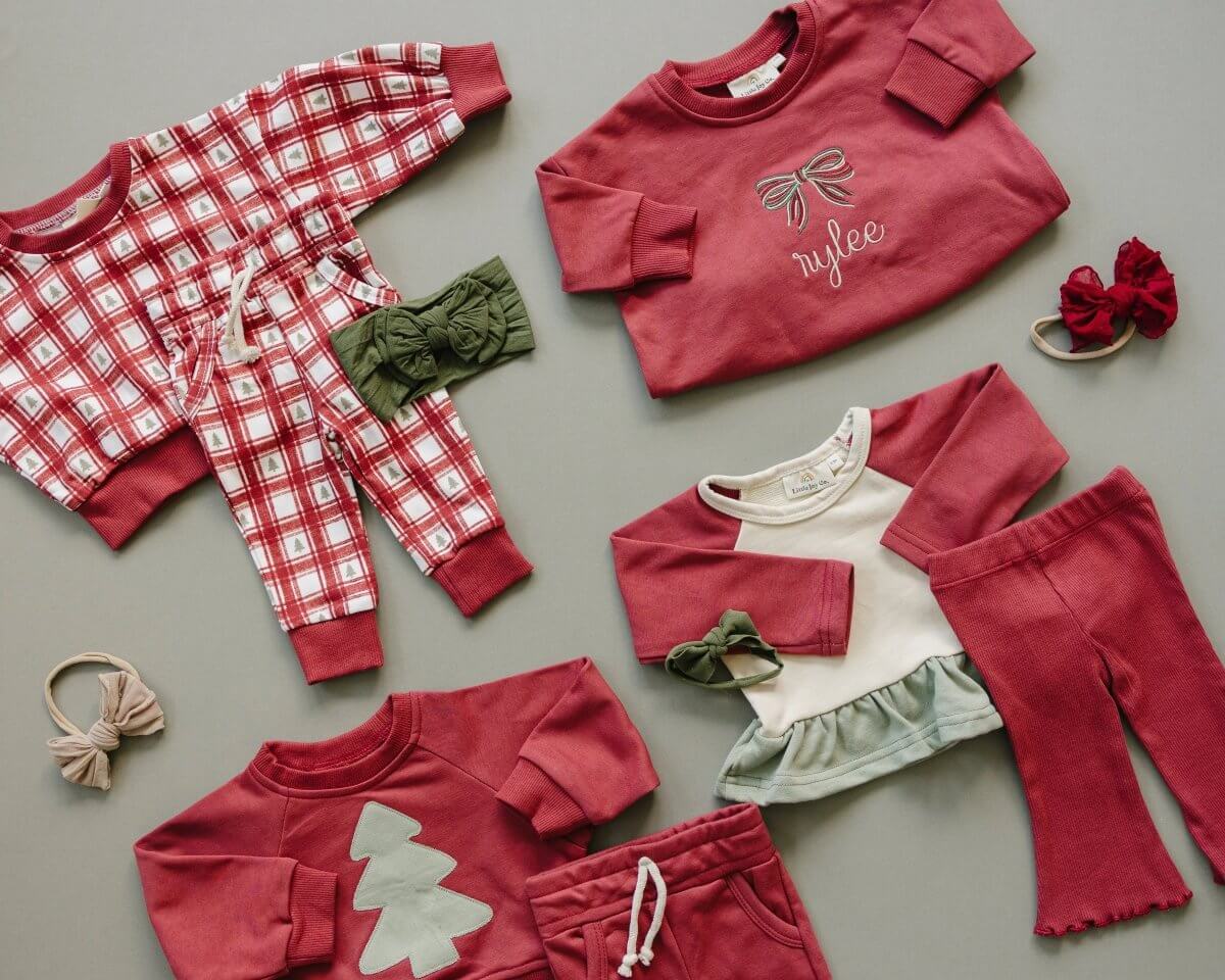 Little Joy Co. Red Plaid Christmas Tree Joggers - Everetts Place Boutique - 