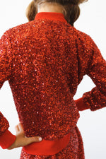 Red Sequin Jacket for Girls Shine Party Outerwear Shimmer Mila & Rose ® Everetts Place: Online Boutique