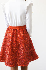 Mila & Rose ® Red Sequin Twirl Skort With Attached Shorts For Party Wear - Everetts Place Boutique - 