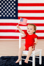 Mila & Rose ® Red Short Sleeve Flutter Bodysuit For Baby Mila Outfit - Everetts Place Boutique - 