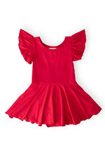 Mila & Rose ® Red Short Sleeve Twirl Leotard for Little Dancers Girls - Everetts Place Boutique - 