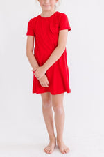Mila & Rose ® Red T Shirt Dress For Girls Casual Playwear Mila Rose - Everetts Place Boutique - 