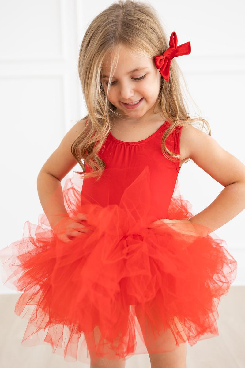 Mila & Rose ® Red Tank Tutu Leotard For Girls Ballet Class Dresses - Everetts Place Boutique - 