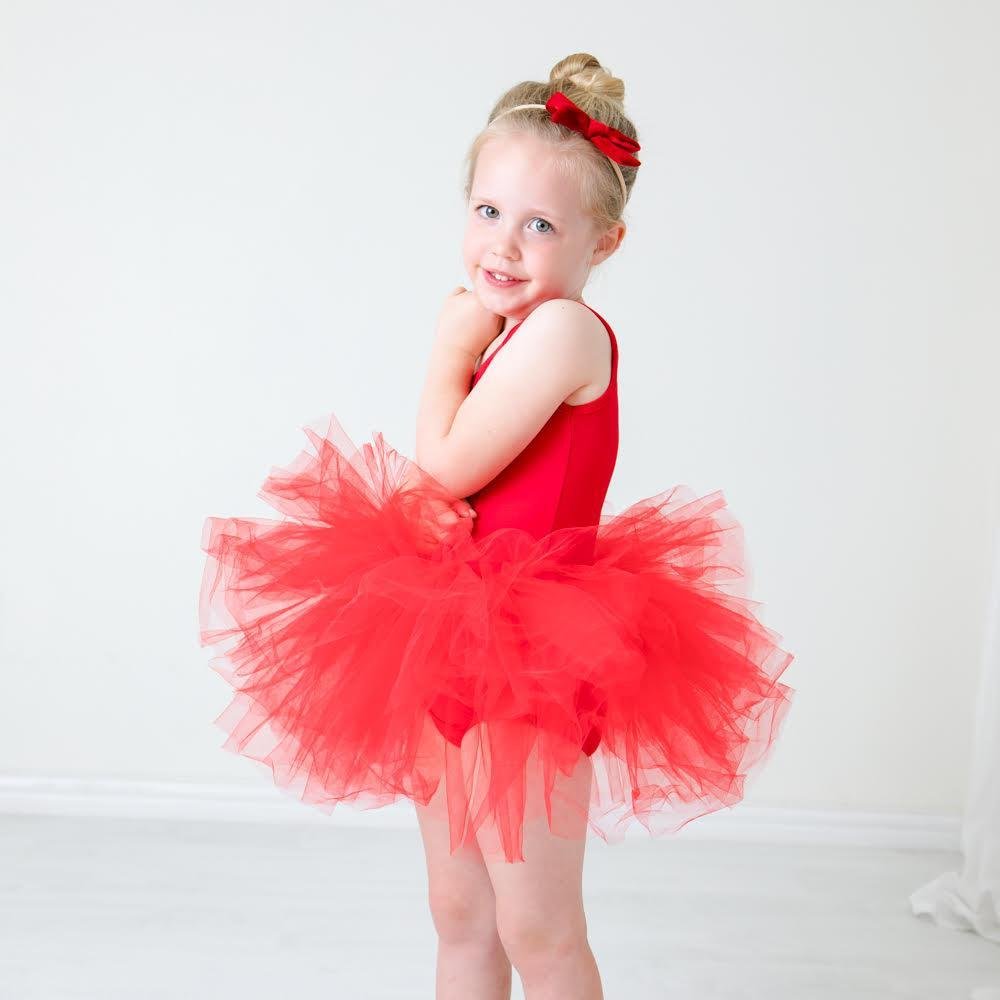 Mila & Rose ® Red Tank Tutu Leotard For Girls Ballet Class Dresses - Everetts Place Boutique - 