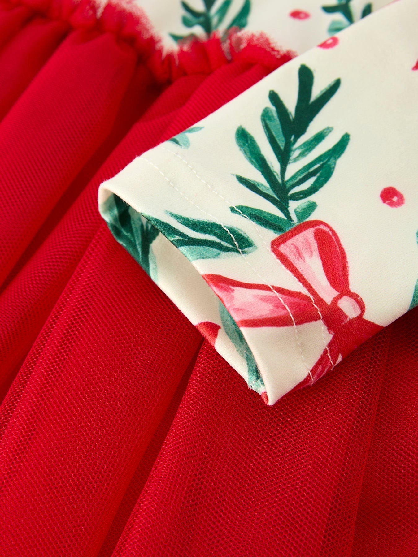 Red Tulle Skirt Christmas Tutu Dress With Holly Print Rylee Faith Designs Everetts Place: Online Boutique