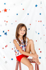 Mila & Rose ® Red Twirl Shorts For Girls High Waisted Layering Dresses - Everetts Place Boutique - 