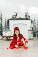 Mila & Rose ® Red Velvet Sequin Jacket for Girls Mila Rose Kids Collection - Everetts Place Boutique - 