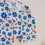Little Joy Co. Red White And Blooms 2 Piece Bamboo Pajama Set For Sleep - Apparel & Accessories > Clothing > Baby & Toddler Clothing > Baby & Toddler Sleepwear