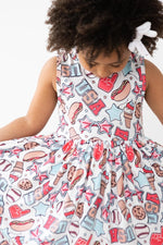 Mila & Rose ® Red White BBQ Tank Twirl Dress For Girls Mila Rose Kids - Everetts Place Boutique - 