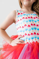 Mila & Rose ® Red White Cute Tank Tutu Leotard For Girls Dancewear - Everetts Place Boutique - 