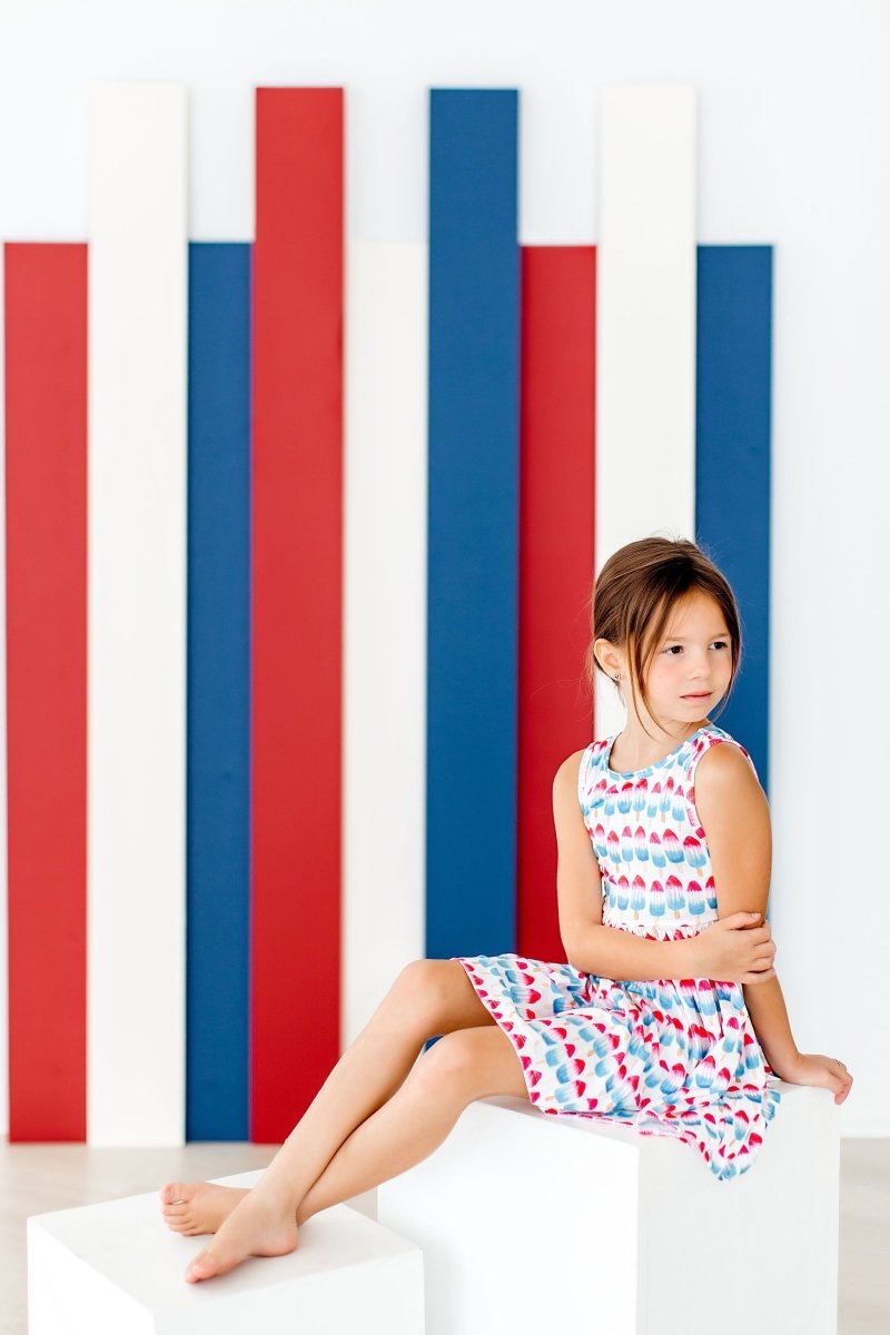 Mila & Rose ® Red White and Cute Tank Twirl Dress for Girls Mila and Rose - Everetts Place Boutique - 