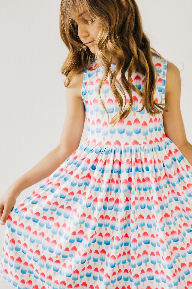 Mila & Rose ® Red White and Cute Tank Twirl Dress for Girls Mila and Rose - Everetts Place Boutique - 