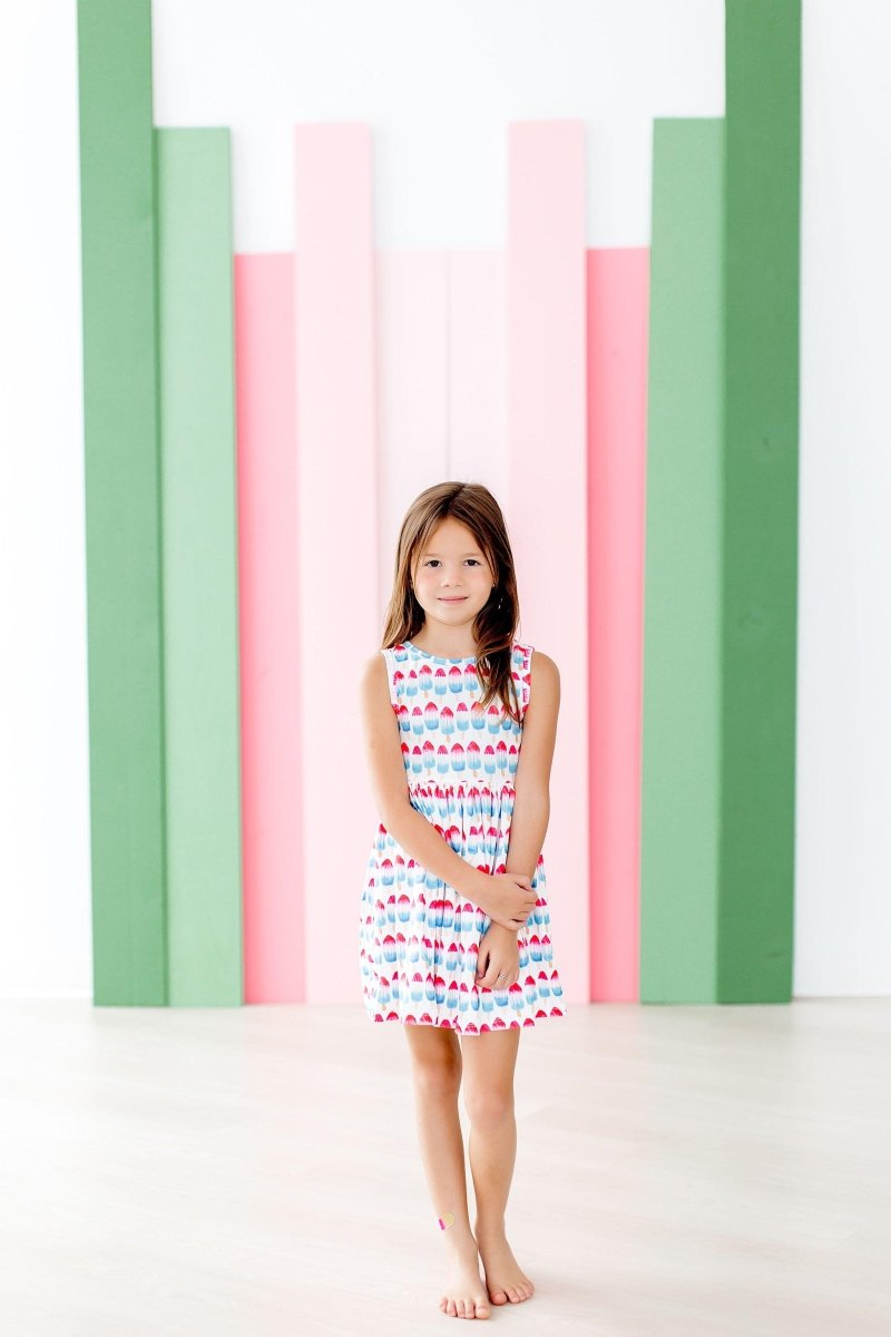 Mila & Rose ® Red White and Cute Tank Twirl Dress for Girls Mila and Rose - Everetts Place Boutique - 