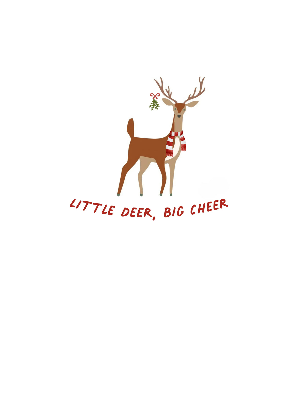 Finn Emma Toddler Graphic Tee Little Deer Big Cheer 100 Percent Organic Cotton Festive Gift Idea Finn + Emma 