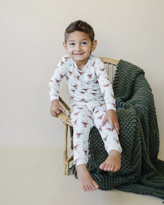 Reindeer Games 2pc Bamboo Pajamas for Kids Comfort Little Joy Co. Everetts Place: Online Boutique