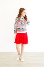 Mila & Rose ® Reindeer Kisses Sweater Cozy Christmas Knit For Holidays - Everetts Place Boutique - 