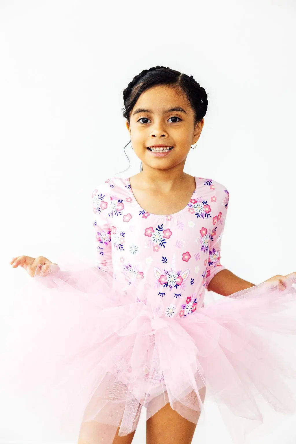 Mila & Rose ® Retro Daydream Three Quarter Sleeve Tutu Leotard For Girls - Apparel & Accessories > Clothing > Activewear > Dance Dresses, Skirts & Costumes Tutu Leotard 3/4