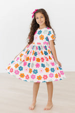 Retro Floral Short Sleeve Pocket Twirl Dress Mila And Rose Mila & Rose ® Everetts Place: Online Boutique