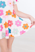 Retro Floral Short Sleeve Twirl Leotard For Tiny Dancers Mila & Rose ® Everetts Place: Online Boutique