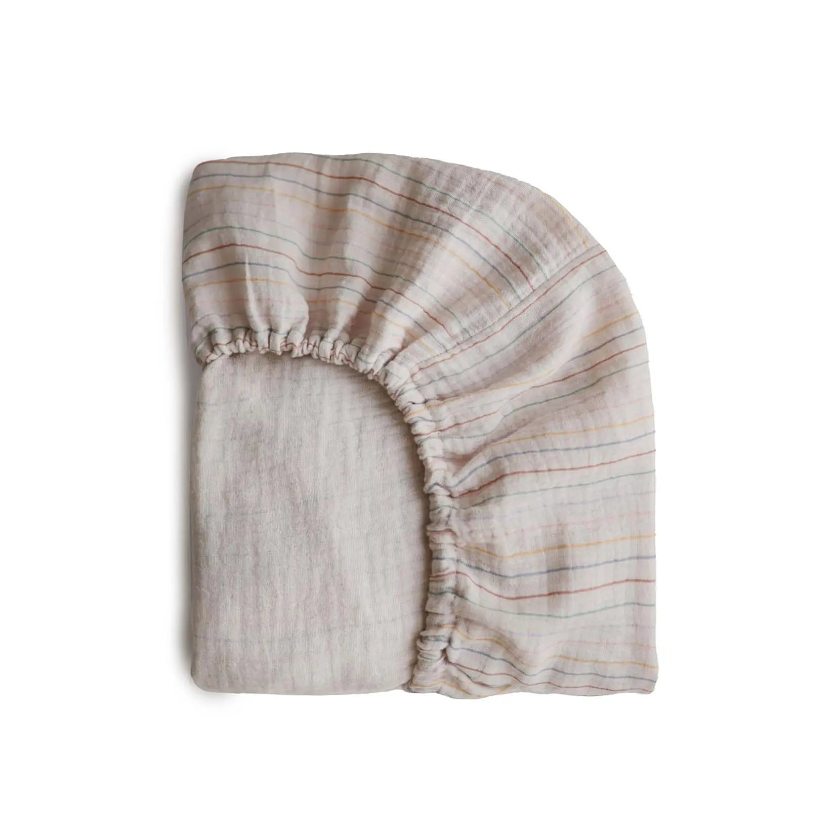 Mushie Mini Muslin Crib Sheet 100 Percent Cotton Extra Soft Breathable Fabric - Home & Garden > Linens & Bedding > Bedding mini crib sheet